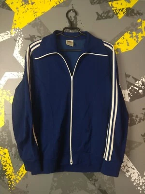 Adidas Vintage Jacket With Zipped 80s 90s Blue Mens Size 7 ig93 - Image 1 of 4