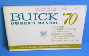70 1970 Buick Lesabre/Wildcat/Electra 225/Estate Wagon owners manual - Picture 1 of 1