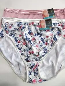 Vanity Fair 2-Pair HI-CUT brief Illumination Poly nylon 13108 women ~ 10/3XL - Picture 1 of 5