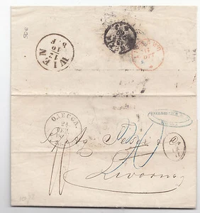 K56-INCOMING Mail-Pref.odessa/Livorno 1867 - Bild 1 von 1