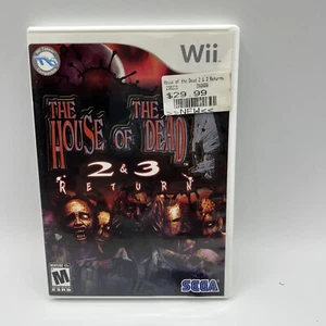 Wii - SEGA HOUSE OF THE DEAD 2 & 3 juego de retorno - usado con folleto de instrucciones - Imagen 1 de 4