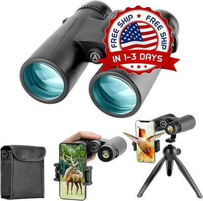 Prismáticos De Bolsillo Pequeños 12x42, Compactos Para Adultos, Miniprismáticos. - Image 1 of 4