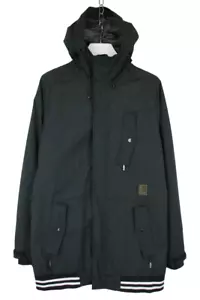 RIP CURL Flow Jacket Men's LARGE Skiing Full Zip Hooded Lined Padded Black - Picture 1 of 17