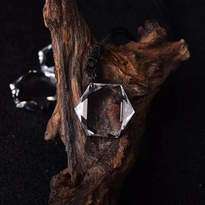 Clear Quartz Crystal Hexagram Pendant Necklace Healing Women Men Amulet Gift - Picture 1 of 10