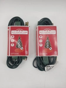 (Lot Of 2) Holiday Time 12 Ft- 9 Outlet Cord Indoor On/off Switch - Picture 1 of 9