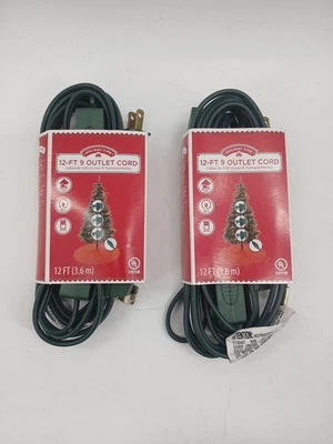 (Lot Of 2) Holiday Time 12 Ft- 9 Outlet Cord Indoor On/off Switch - Image 1 of 4