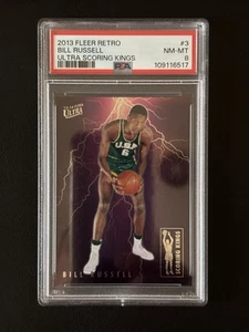 2013-14 Fleer Retro Bill Russell Ultra Scoring Kings Card! HOF! PSA 8 NM-MT ๐ฅ - Picture 1 of 2