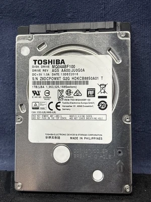 Toshiba MQ04ABF100 1TB 2.5” SATA 7200RPM Hard Drive - Image 1 of 3