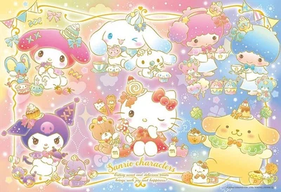 BEVERLY Sanrio Characters Sparkling Snack Time 150 Large Jigsaw Puzzle - Image 1 of 4