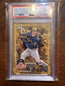BRICE TURANG 2023 TOPPS CHROME GILDED ROOKIE GOLD WAVE RC /75 PSA 9 - Picture 1 of 4