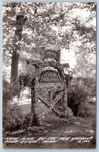 1940-50's RPPC AK-SAR-BEN GARDENS NAME PLATE AITKIN MINNESOTA POSTCARD - Picture 1 of 2