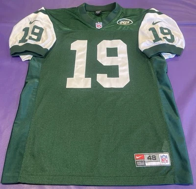 AUTHENTIC Keyshawn Johnson New York Jets NFL SEWN Nike #19 jersey Men's 48 - Image 1 of 4