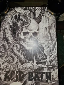 ACID BATH REUNION NOLA APRIL 25TH BLACK/WHITE 12X18 MINI POSTER SOLD OUT! DAX - Picture 1 of 4