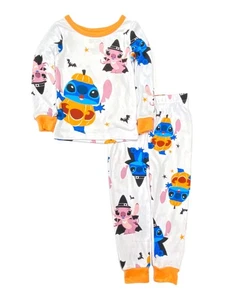 Disney Girls Stitch & Angel Halloween Pajamas Sleep Set 4 - Picture 1 of 2