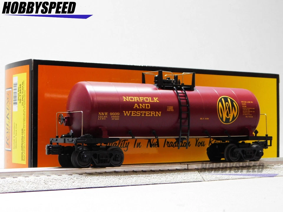 MTH RAILKING NORFOLK & WESTERN N&W MODERN TANK CAR O GAUGE train 30-73636 NEW - Image 1 of 4
