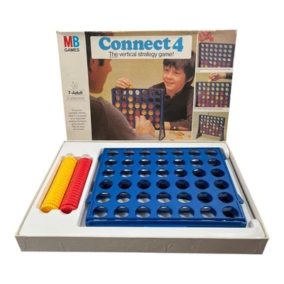 MB Games Connect 4 Vintage 1976 Vertical Strategy Game, Age 7+, Complete,  - Image 1 of 2