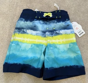 Wonder Nation Boys Size 4-5 Swim Trunks Multicolor W/ Pocket - Picture 1 of 7