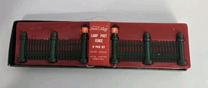 Department 56 Snow Village Lamp Post Fence 10 Piece Accessory Set With Box  - Picture 1 of 5