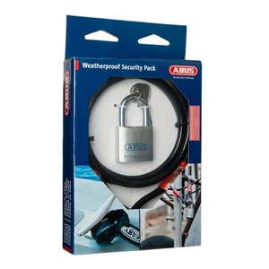 ABUS Cable Lock & Padlock Combo -10mm x 200cm cable loop & 50mm Titalium Padlock - Picture 1 of 5