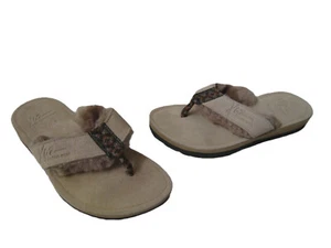 KAZUAL WEAR SHEARLING NATURLEDER FLIP FLOP SANDALEN DAMEN 6 HERREN 5 NEU - Bild 1 von 7