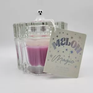 Enchante Melon Madness Candle Ghost Halloween Reusable Glass Jar Pastel Goth - Picture 1 of 8