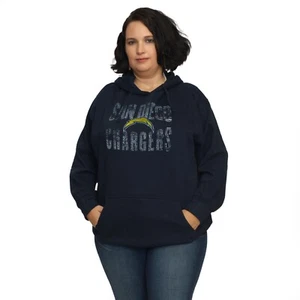 San Diego Chargers NFL Women's Plus Size Screen Print Hoodie 1X - Picture 1 of 2