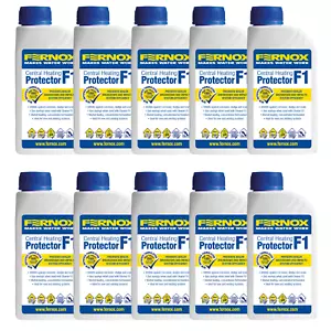 10 x Fernox F1 Protector 56599 500ml Central Heating Inhibitor Multipack - Picture 1 of 4