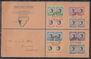 SW Africa Scott 125-32 FDC - 1937 Coronation Issue T3a - Imagen 1 de 1