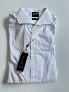 OLYMP® LEVEL 5 Body Fit Hemd aus reiner Baumwolle - weiß - 15"/38 - UVP 60£ - Manschettenknöpfe - Bild 1 von 2