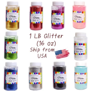Craft Glitter Bottle Plastic Shaker Bottle Choose color 16oz. (1lb) - Picture 1 of 18