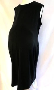 WOMEN'S LIZ LANGE BLACK MATERNITY STRETCHY DRESS SIZE XL SLEEVELESS EUC - Picture 1 of 6