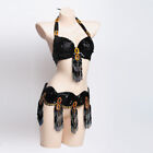 New Belly Dance Handmade Costume Outfit 2Pcs set of Free size Bra&Belt 11 Colors