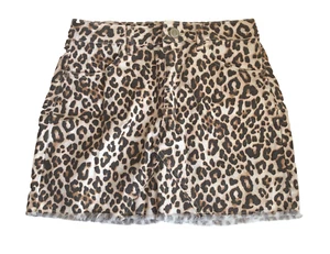 Justice Girl's Animal Print Skort Frayed Hem Brown Black Multi Size 16 - Picture 1 of 6