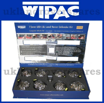LAND ROVER DEFENDER WIPAC SMOKE LED LIGHT LAMP 73MM LENS UPGRADE KIT SET - Image 1 of 4