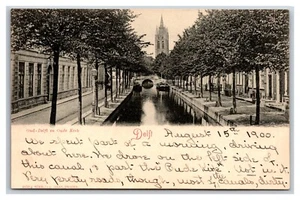 Old Delft and Old Church Holland Netherlands UNP UDB Postcard S17 - Picture 1 of 2