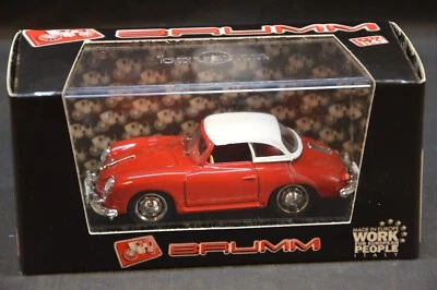 BRUMM 1/43 PORSCHE 356 HARD TOP 1952 ROSSO R314-03 DIE CAST MODEL MADE IN ITALY - Immagine 1 di 3