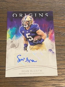 Sean McGrew 2022 Chronicles Draft Picks Origins Auto RC Washington Huskies - Foto 1 di 4