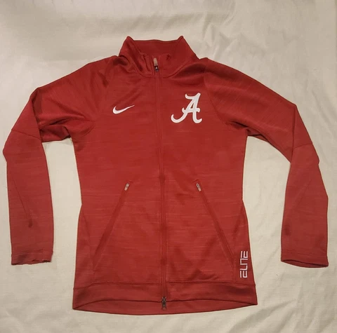 Alabama Crimson Tide Nike Dri-Fit Elite Size Small Full Zip Jacket Red Embroider Cover