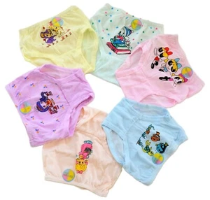 6 Pk Toddler Girls Cotton Underwear Briefs Kids Panties Cartoon Character Prints - Picture 1 of 20