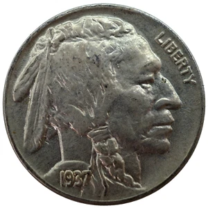 1937 Buffalo Nickel - AU/BU - Picture 1 of 2