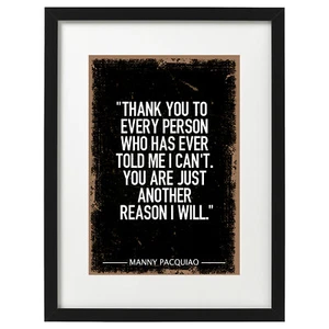 Manny Pacquiao boxing quote art print / poster - Picture 1 of 2