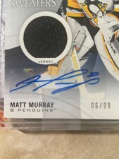 2019-20 Upper Deck SP Game Used Inked Sweaters /99 Matt Murray #IS-MM Auto