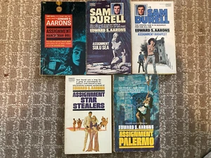 Vtg Lot Of 7 Edward S. Aarons Gold Medal PBs Sam Durrell Assignment CIA Agent - Picture 1 of 3