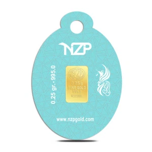 Blister ovalado de oro Nzp - Mini lingotes de oro 0,25 gramos (995 24 quilates) - Imagen 1 de 3