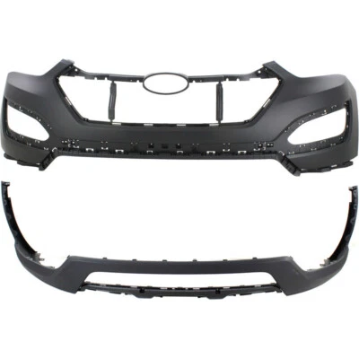 Front Bumper Cover Set Upper + Lower For 2013-2016 Hyundai Santa Fe Sport - Image 1 of 4