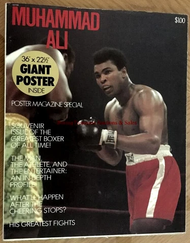 1975 MUHAMMAD ALI vs. GEORGE FOREMAN 36x22 Foldout Boxing Poster By Penthouse Cover