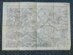ancienne carte entoilée Nord-Ouest de la MARNE France début 1910 - Imagen 1 de 6
