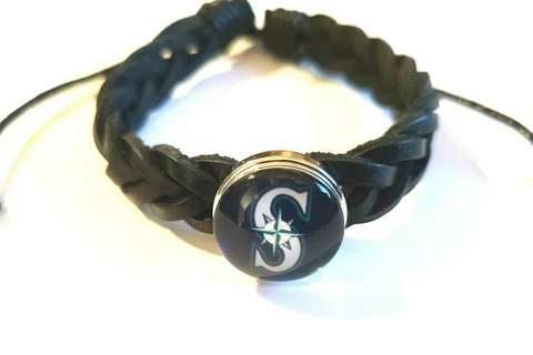 Seattle Mariners MLB Snap Bracelet  w Snap or Snap only. Fits Ginger snaps Cover