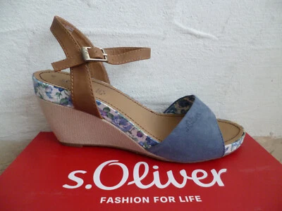 S.Oliver Sandal Sandals Shoes Blue Multicolored Brown - Image 1 of 4