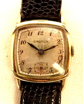 Reloj Pulsera Croton 17J De Colección Para Hombre Correr T30 Lleno de Oro Reparado Foto 1 de 4